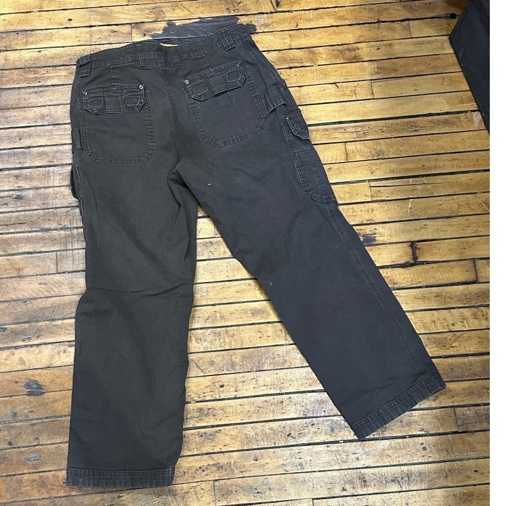 Duluth Trading Co Flex Fire Hose Cargo Pants Bundle Mens 37x30 Khaki Brown 2pk - Picture 7 of 8